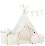 Namiot Tipi Tęczowy pomponik z okienkiem i matą