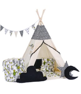 Namiot Tipi Meksykańska zabawa z matą i poduszkami