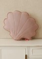 Poduszka muszla pudrowy roz lniana