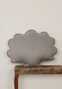 Poduszka Muszla Szara - lniana