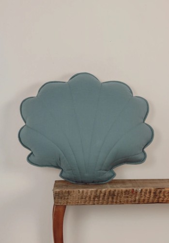 Poduszka muszla morskie oko lniana