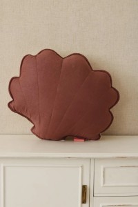 Poduszka Muszla Marsala- lniana