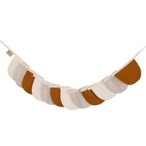 Girlanda lniana półksiężyce Kremowy Cyrk