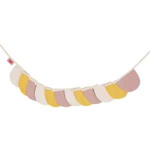 Girlanda lniana półksiężyce Pudrowy Cyrk