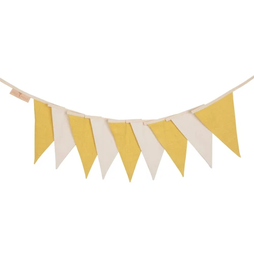 Girlanda lniana w kolorze zoltym miod