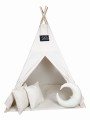 Namiot Tipi Smietankowy 24h z tabliczka kredowa