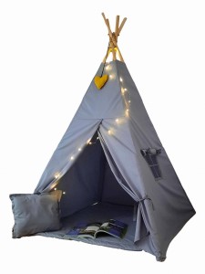 Namiot Tipi Grafitowy z girlandą LED