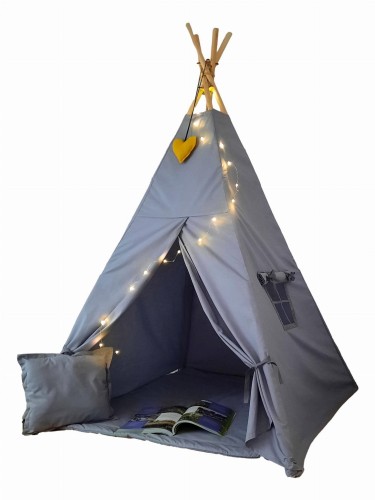 Namiot Tipi Grafitowy z girlanda LED 24h