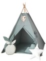 Tipi dla dzieci Boho Szalwiowa Zielen z zawieszka
