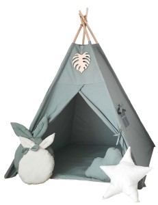 Tipi dla dzieci  Boho Szałwiowa Zieleń + zawieszka