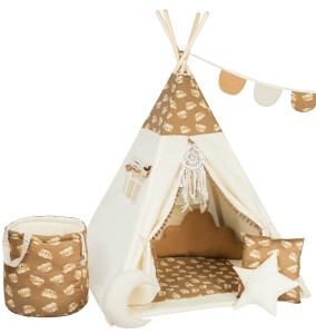 Namiot Tipi dla dzieci Teddy Bear z matą i poduszkami