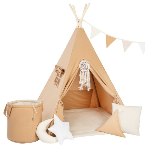 Tipi dla dzieci Karmelowa Słodycz z mata i poduszkami