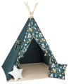 Tipi dla dzieci Szmaragdowy Kącik z matą i poduszkami
