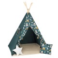 Tipi dla dzieci Szmaragdowy Kącik z matą i poduszkami