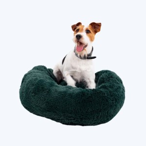 Pluszowe legowisko dla psa Chmurka Butelkowa zieleń