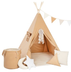 Namiot Tipi Karmelkowa słodycz  z okienkiem i matą
