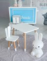Stolik i krzesełko dla dziecka Biały Królik