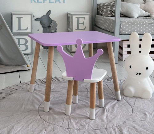 Stolik i krzesełko dla dziecka Fioletowy Korona