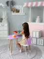 Fioletowy Stolik i krzesełko dla dziecka Chmurka - Korona