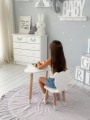 Biały Stolik i krzesełko dla dziecka Chmurka - Miś