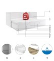 Łóżko 2 osobowe Hermes 200x80 białe
