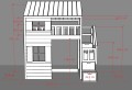 Łóżko na antresoli z Pełnym dachem i schodkami - wymiary 90 x 200