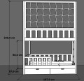 Łóżko piętrowe z panelami sznurkowymi i drabiną - wymiary - 90x180