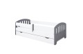 Łóżko dziecięce Classic z szufladą - Szaro/Biały