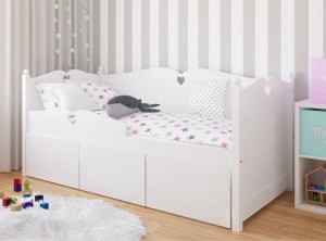 Łóżko dziecięce Bella z trzema szufladami 200x90 białe