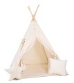 Namiot tipi z poduszkami kremowy obloczek