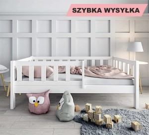 Łóżko z barierkami Blanca Białe