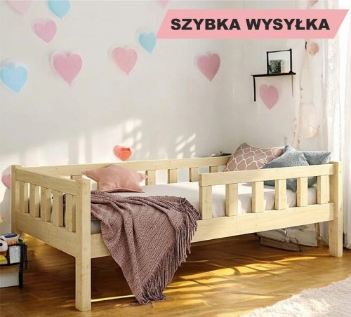 Łóżko dziecięce z barierkami LUNA