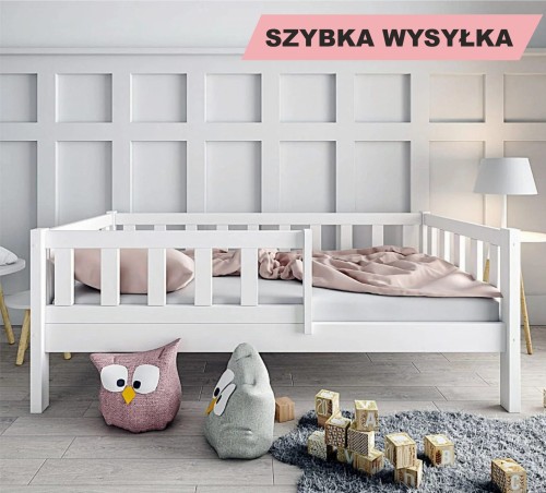 Łóżko dziecięce z barierkami Blanca białe