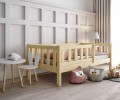 Łóżko dziecięce z barierkami Blanca drewniane