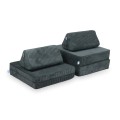 Mini sofa sladzieci montessori sztruks grafit