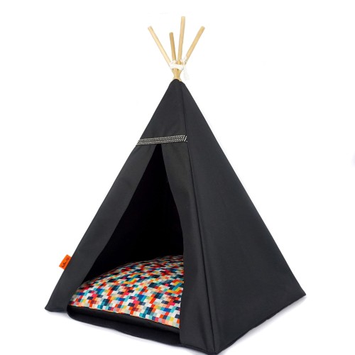 Tipi dla psa i kota czarne glamour