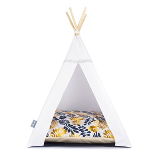 Tipi dla kota i psa - Legowisko Glamour Liście