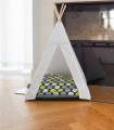tipi dla psa i kota biale legowisko zielone grochy