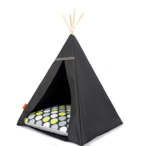 tipi dla psa i kota legowisko zielone grochy