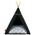 Tipi dla psa i kota rozowe grochy czarne