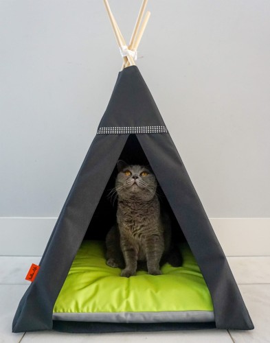 Tipi dla kota i psa legowisko limonka