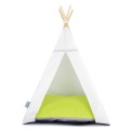 Tipi dla kota i psa legowisko limonka biale