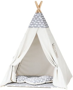 Tipi dla dzieci Chmurki szare beż