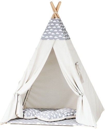 Tipi dla dzieci chmurki szare bez