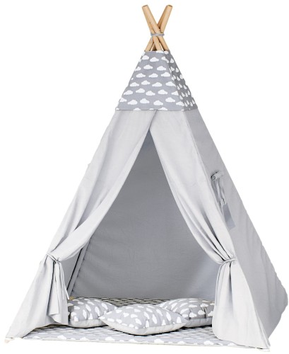 Tipi dla dzieci chmurki szare szary