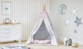 Namiot tipi grochy roz szary