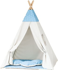 Tipi dla dzieci Gwiazdki niebieskie beż
