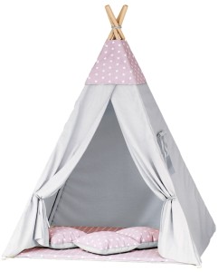 Tipi dla dzieci Gwiazdki róż szary