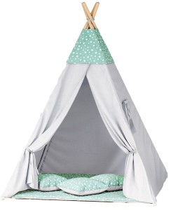 Tipi dla dzieci Gwiazdozbiór mięta szary