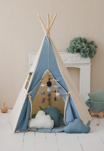 Namiot tipi jeans z okienkiem